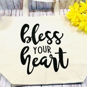 “Bless Your Heart” Canvas Tote